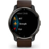 Часы GARMIN VENU 2 PLUS BLUE-GRAY STAINLESS STEEL BEZEL WITH BLUE-GRAY ENVELOPE AND BROWN LEATHER STRAP 11167