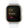 Часы GARMIN VENU SQ 2 CREAM GOLD ALUMINUM BEZEL WITH WHITE CASE AND SILICONE BAND 010-02701-11
