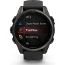 Смарт-часы GARMIN FENIX 8 – 43 мм, AMOLED Sapphire, титан с DLC-покрытием Carbon Gray и силиконовым ремешком черного/серого цвета 010-02903-21